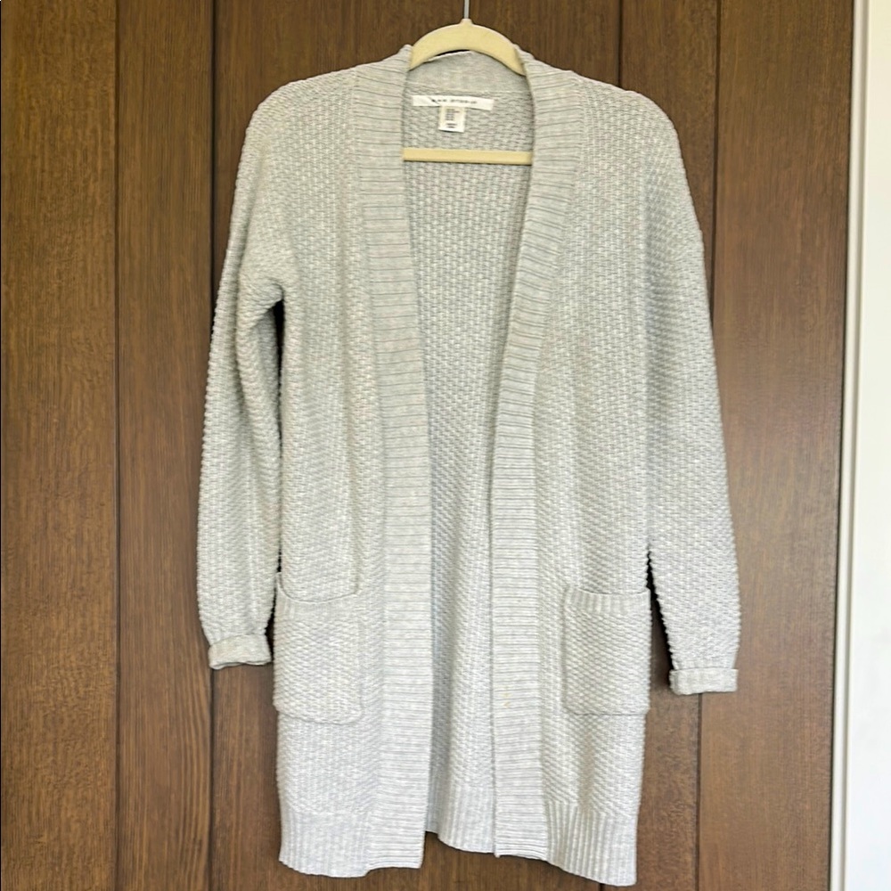 Max Studio Gray Long Cardigan Sweater